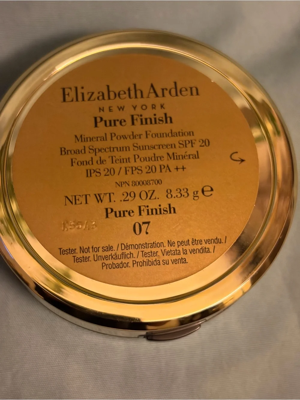 Elizabeth Arden pure finish mineral foundation #7
